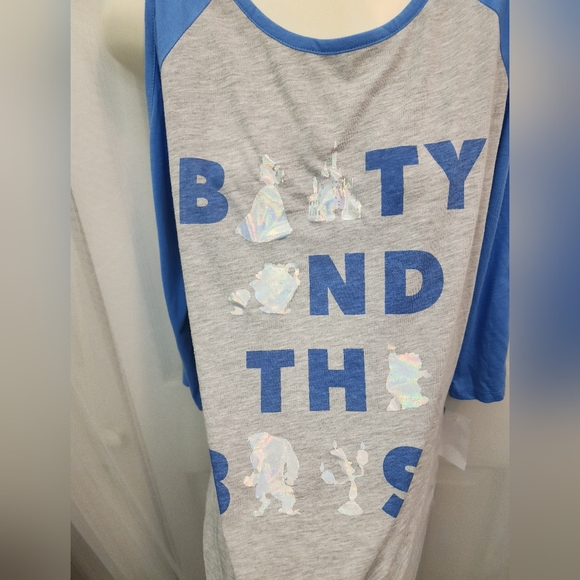 Disney Beauty and the Beast Holographic Cold Shoulder Tee - Picture 4 of 5